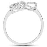 0.23 ct. Genuine White Diamond 14K White Gold Ring for women (G-H Color SI1-SI2 Clarity)
