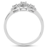 0.23 ct. Genuine White Diamond 14K White Gold Ring for women (G-H Color SI1-SI2 Clarity)