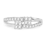 0.34 ct. Genuine White Diamond 14K White Gold Ring (E-F Color, SI Clarity)