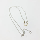 Mini Lucky Horseshoe Charm Necklace by Jennifer Cervelli Jewelry