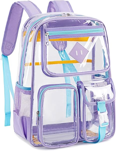 Contixo Clear Backpack - Trendy PVC Transparent Bookbag for Girls by Contixo