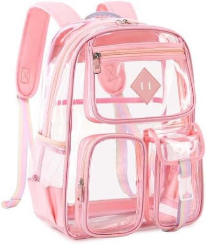 Contixo Clear Backpack - Trendy PVC Transparent Bookbag for Girls by Contixo