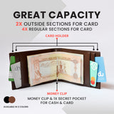 Avera Men's Wallet Genuine Leather Slim RFID Blocking Bifold Wallet With Money Clip