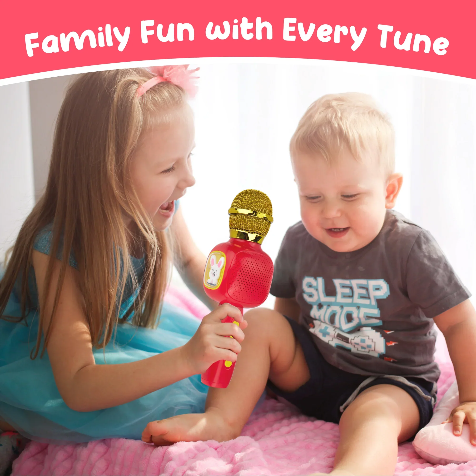 Contixo Karaoke Microphone for Kids - Wireless, Portable, Ages 3-12, Red by Contixo