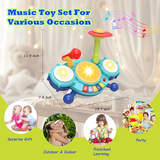 Contixo Musical Drum Toy Set for Babies, Learn Toy Age 2-8 Years by Contixo