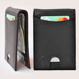 Avera Men's Wallet Genuine Leather Slim RFID Blocking Bifold Wallet With Money Clip
