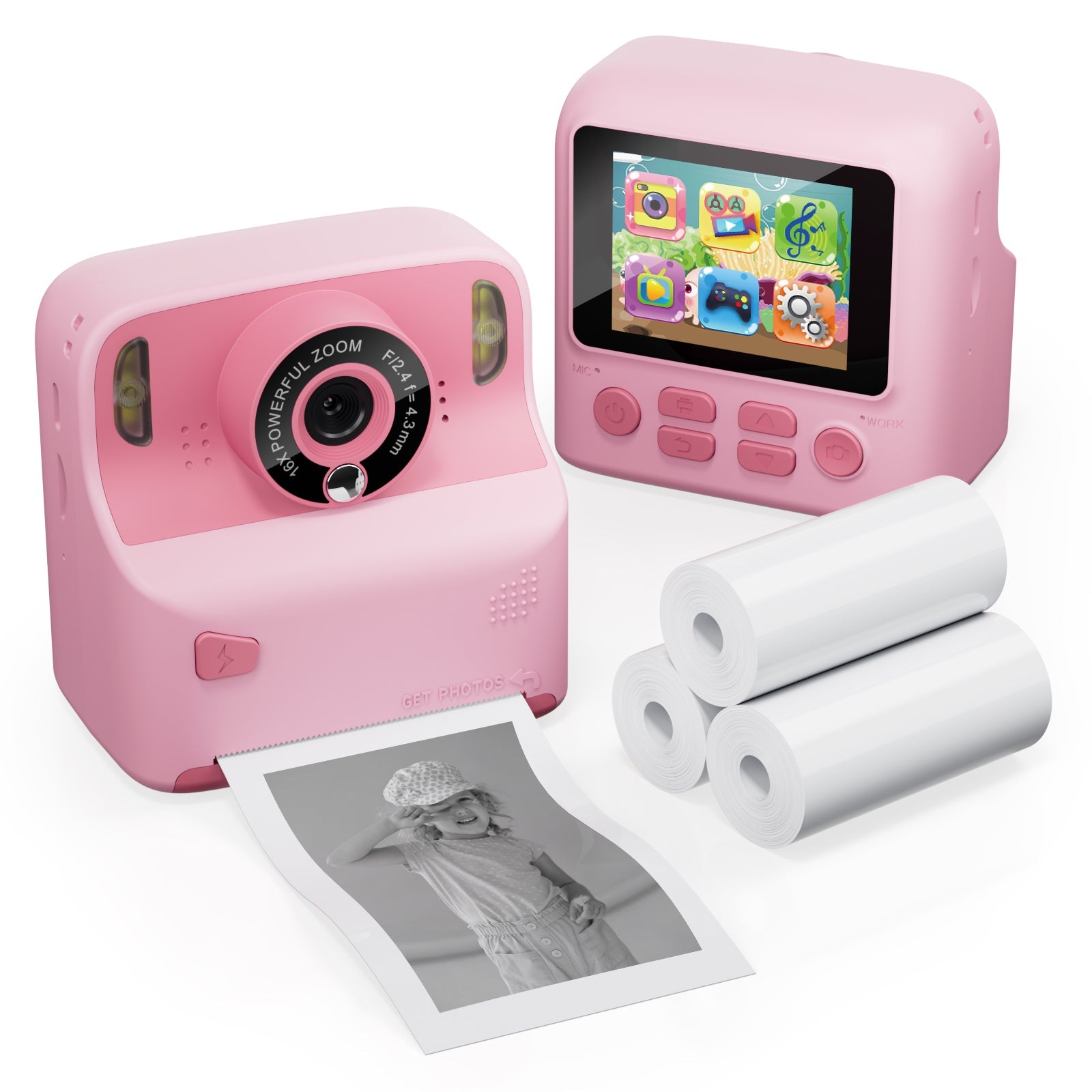Contixo Instant Print Kids Toy Camera - Video, Games, 3 Paper Rolls Included by Contixo