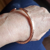 Stackable Hammered Double Canted Angle Bangles by Alexa Martha Designs