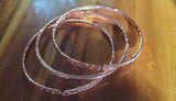 Stackable Hammered Double Canted Angle Bangles by Alexa Martha Designs