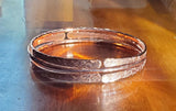 Stackable Hammered Double Canted Angle Bangles by Alexa Martha Designs