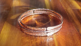 Stackable Hammered Double Canted Angle Bangles by Alexa Martha Designs