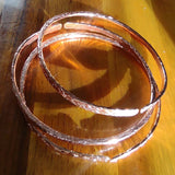 Stackable Hammered Double Canted Angle Bangles by Alexa Martha Designs