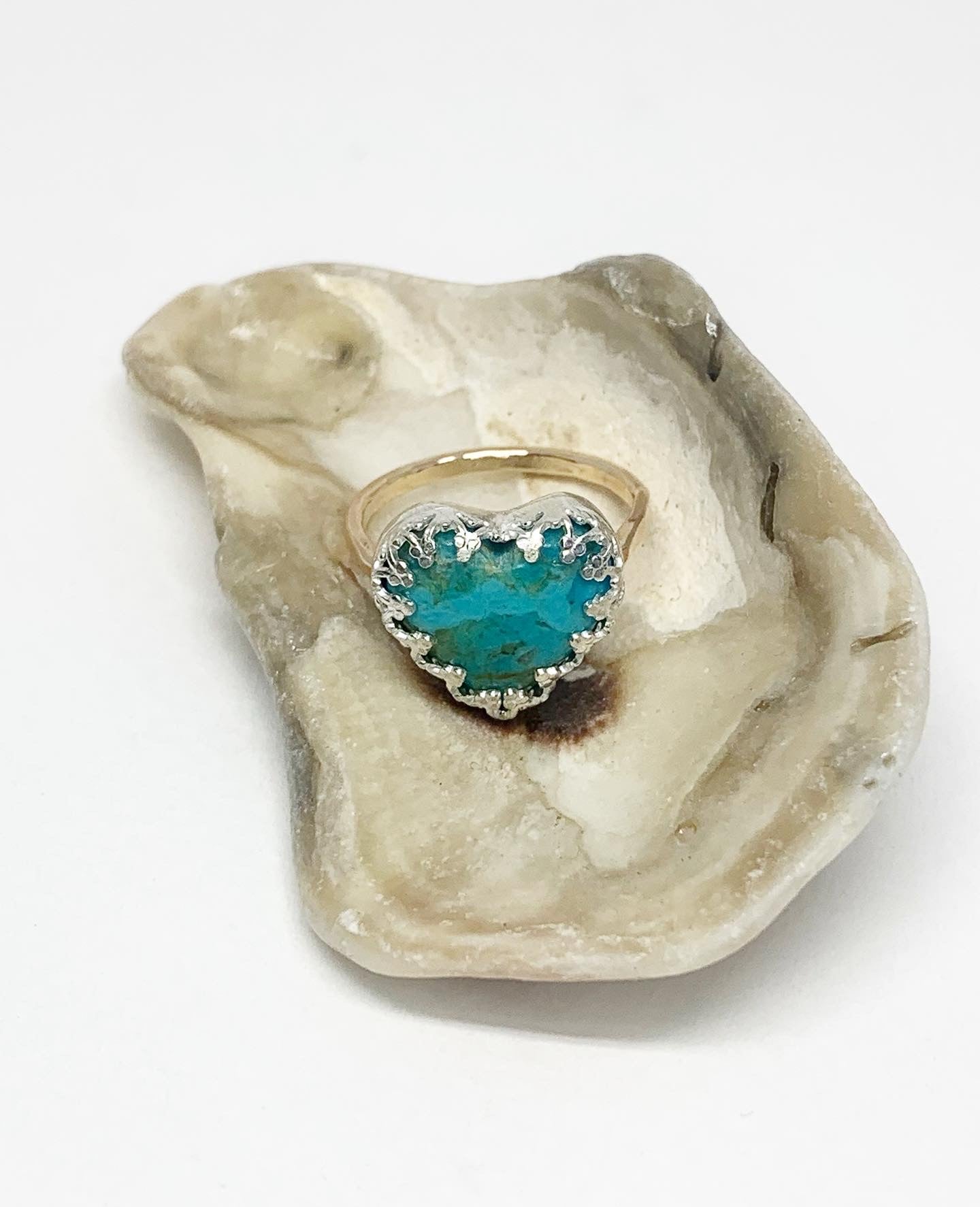 Turquoise Heart Ring #114 by Jennifer Cervelli Jewelry