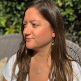 Mini Turquoise Infinity Double Drop Necklace by Jennifer Cervelli Jewelry