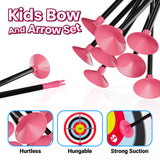 Contixo Kids Bow and Arrow Archery Set - Outdoor Toy, Safe Suction Cup Arrows, Ages 6-13 - Pink by Contixo