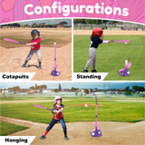 Contixo 3-in-1 Kids T-Ball Set - Adjustable Tee, 6 Balls, Indoor/Outdoor, Ages 3-5 by Contixo