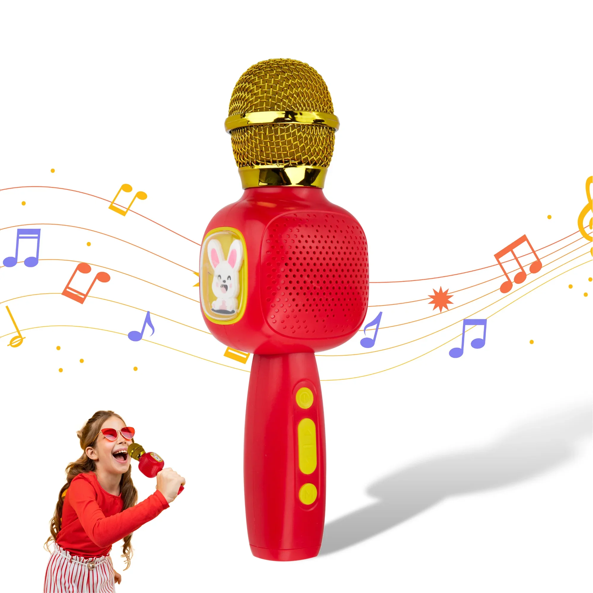 Contixo Karaoke Microphone for Kids - Wireless, Portable, Ages 3-12, Red by Contixo