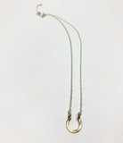 Mini Lucky Horseshoe Charm Necklace by Jennifer Cervelli Jewelry
