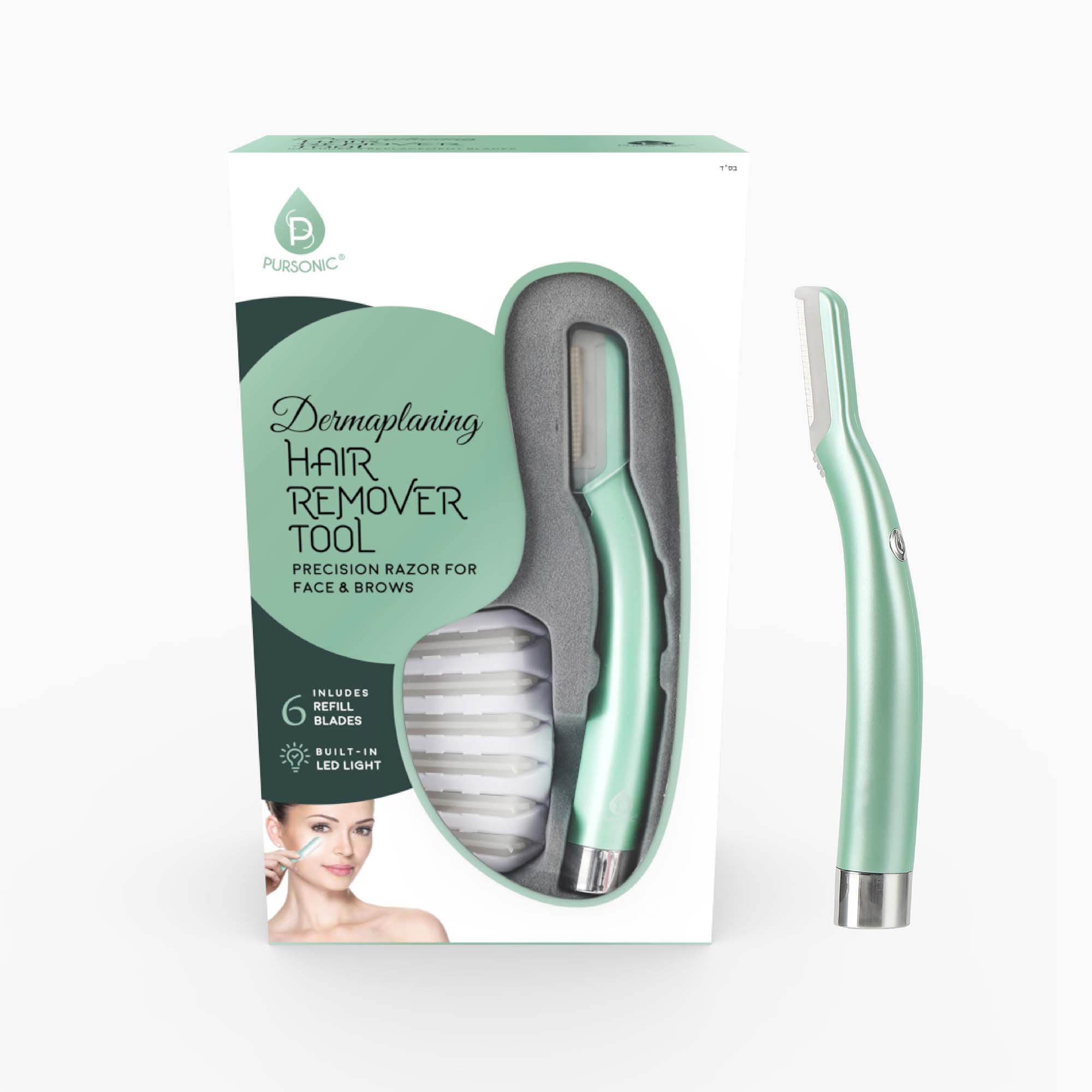 Precision Dermaplaning Hair Remover Tool - Professional Razor for Smooth, Radiant Skin, Fine Hair Removal, and Enhanced Texture by Pursonic