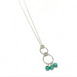 Mini Turquoise Infinity Double Drop Necklace by Jennifer Cervelli Jewelry