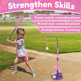 Contixo 3-in-1 Kids T-Ball Set - Adjustable Tee, 6 Balls, Indoor/Outdoor, Ages 3-5 by Contixo