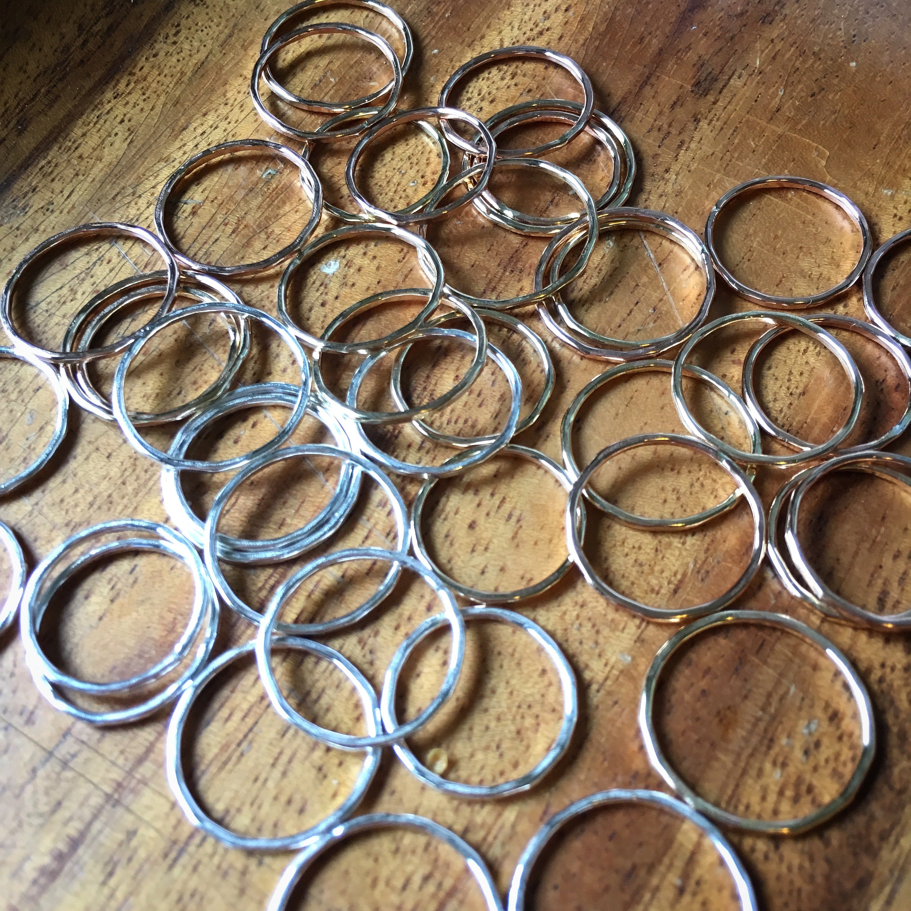 Rustic Stacking Rings by Jennifer Cervelli Jewelry