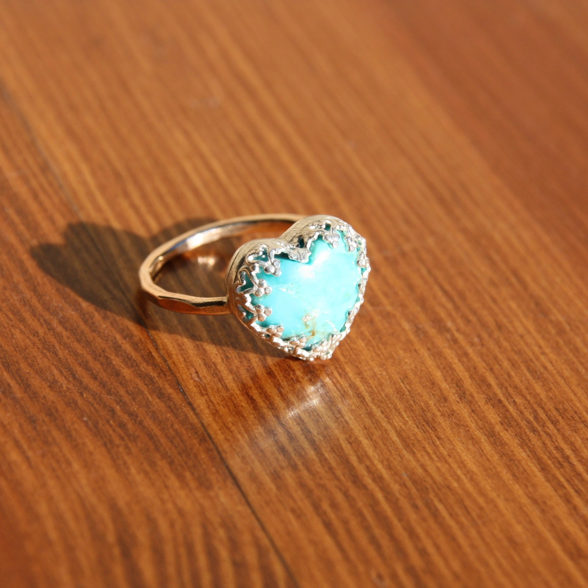 Turquoise Heart Ring #114 by Jennifer Cervelli Jewelry