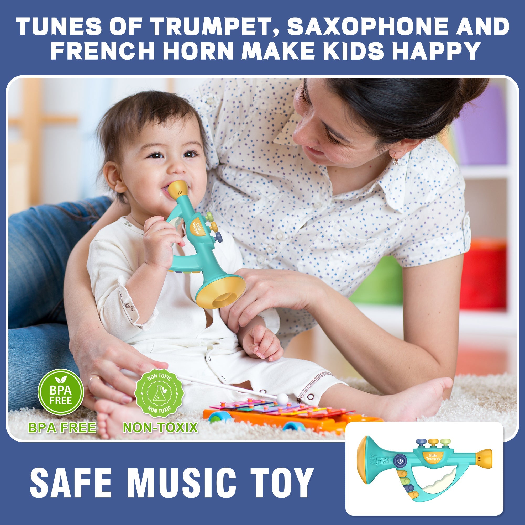 Contixo KT2 Little Trumpet Toy - Music Preschool Educational Ages 18 months+ by Contixo