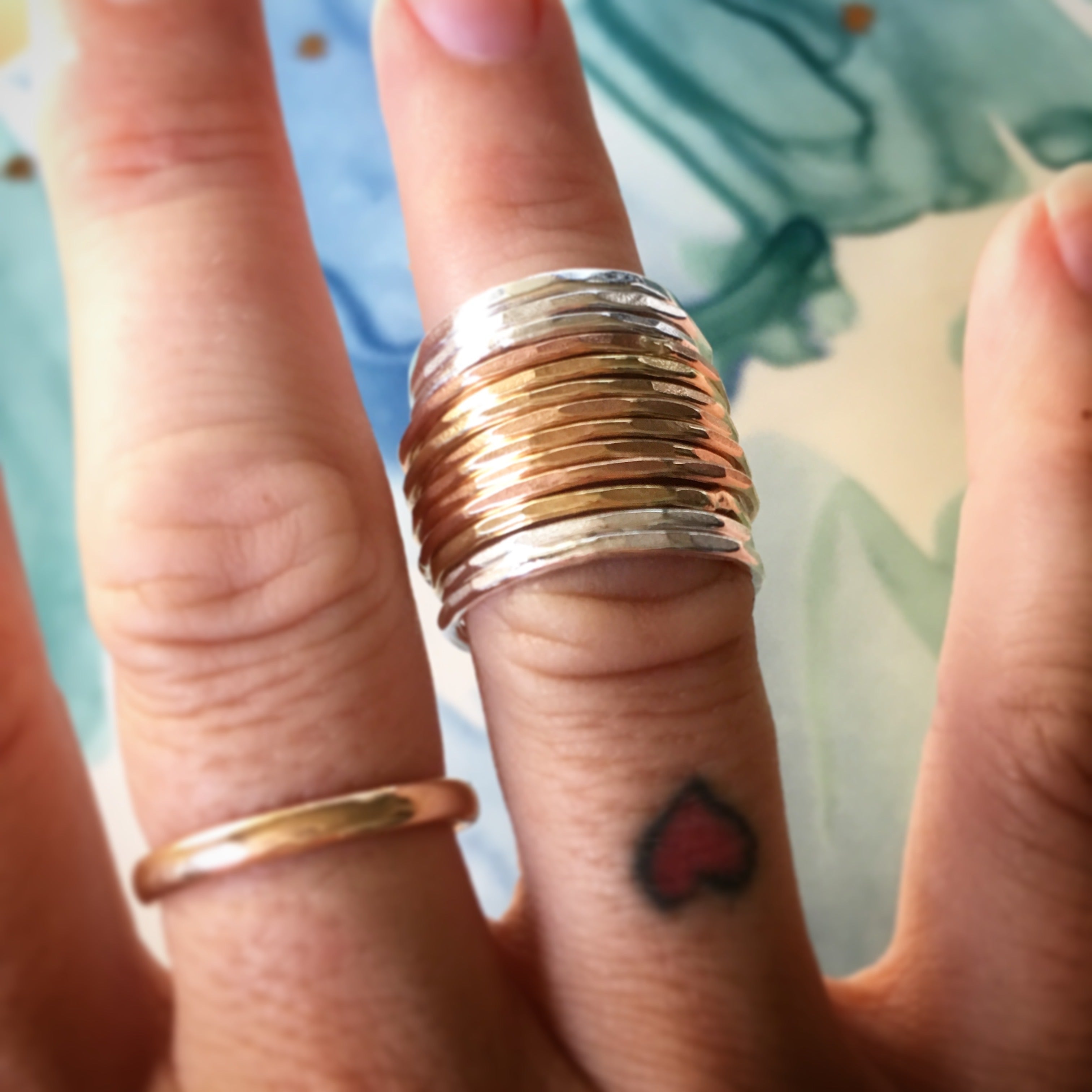 Rustic Stacking Rings by Jennifer Cervelli Jewelry