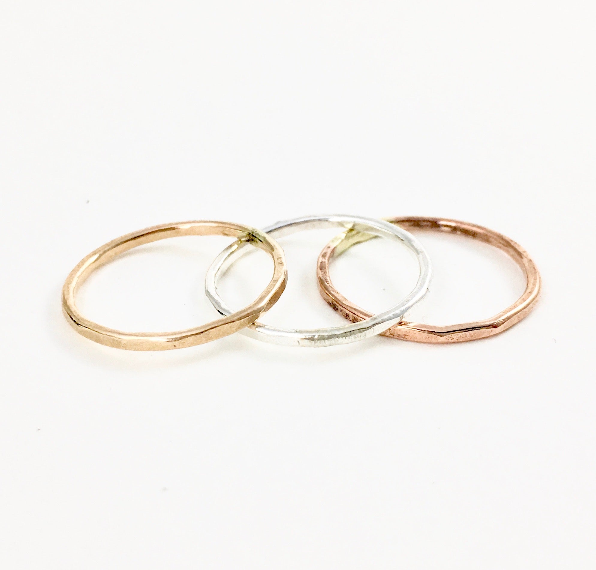 Rustic Stacking Rings by Jennifer Cervelli Jewelry