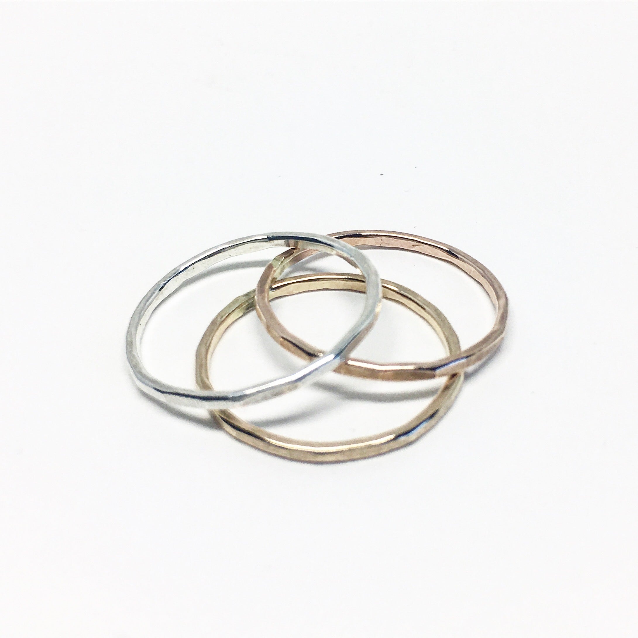 Rustic Stacking Rings by Jennifer Cervelli Jewelry