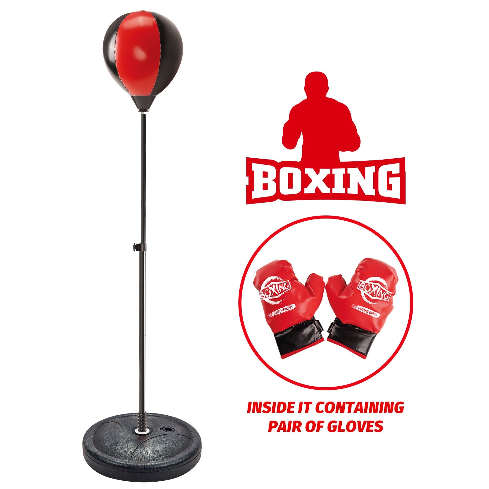 Contixo Kids Boxing Glove and Punching Bag Set with Adjustable Stand by Contixo