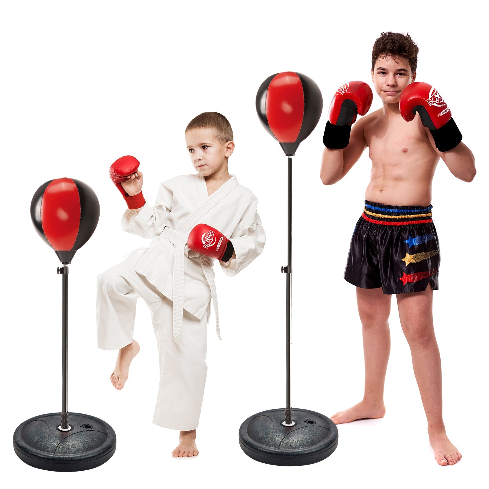 Contixo Kids Boxing Glove and Punching Bag Set with Adjustable Stand by Contixo