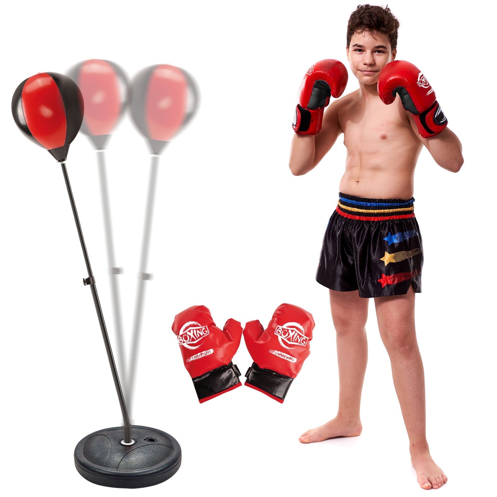 Contixo Kids Boxing Glove and Punching Bag Set with Adjustable Stand by Contixo