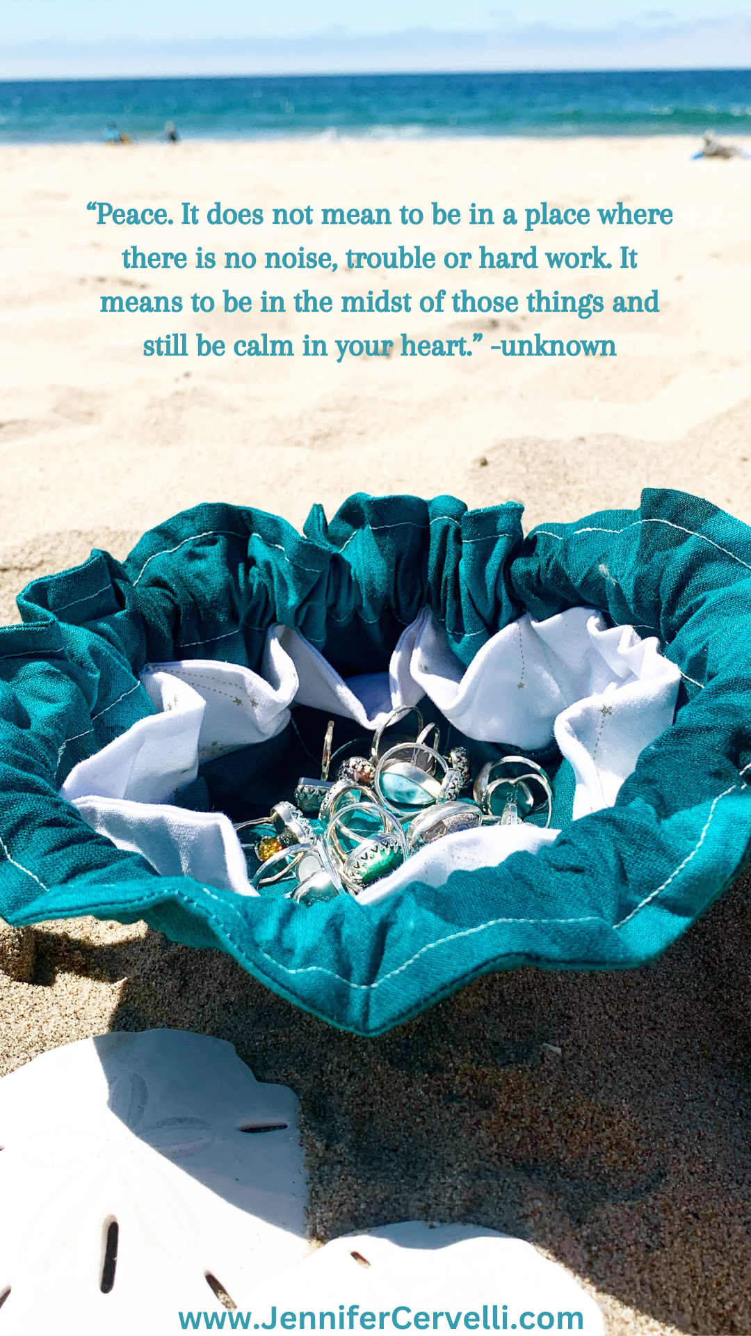 Wanderlust Jewelry Travel Pouch by Jennifer Cervelli Jewelry