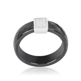 Two-tone Finish Cross Ring