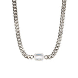 Silver Chunky Gem Choker by Short & Suite