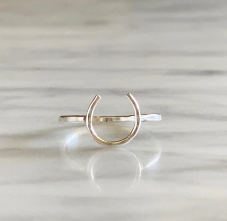 Lucky Horseshoe Ring - Small - Equestrian Ring by Jennifer Cervelli Jewelry