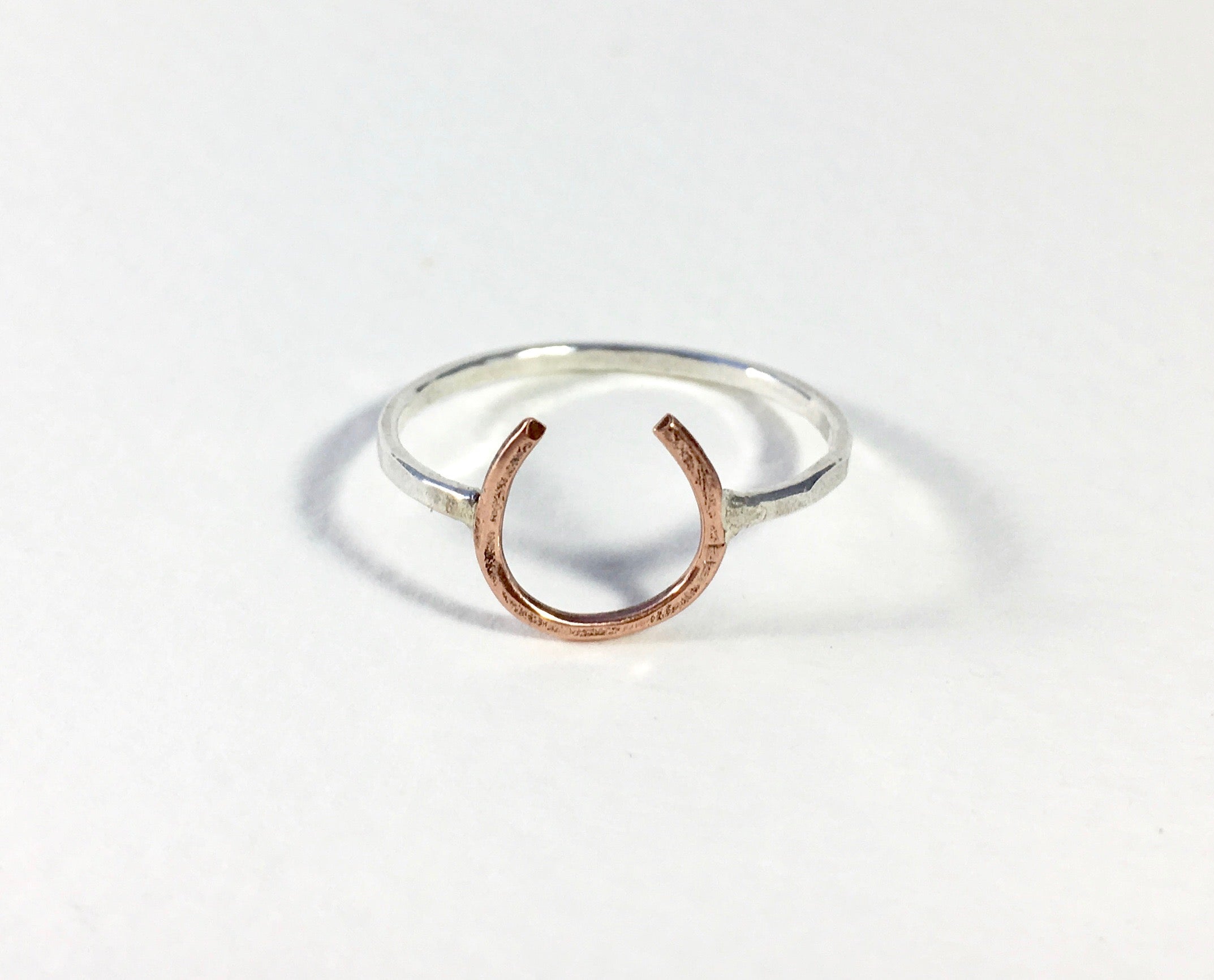 Lucky Horseshoe Ring - Small - Equestrian Ring by Jennifer Cervelli Jewelry