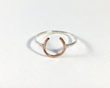 Lucky Horseshoe Ring - Small - Equestrian Ring by Jennifer Cervelli Jewelry
