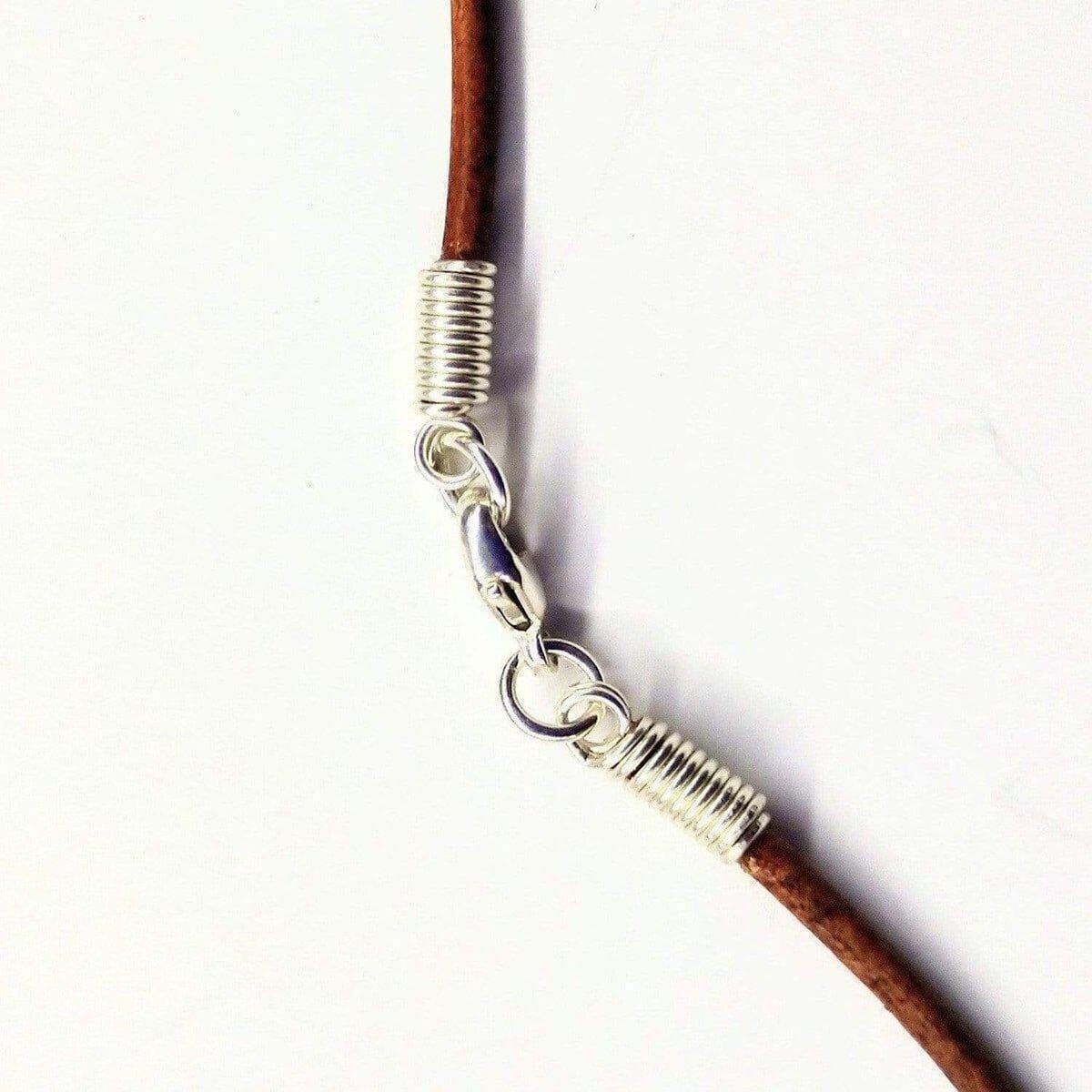 Silver Wrapped Light Amethyst Gemstone Point Leather Necklace by Alexa Martha Designs