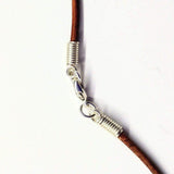Silver Wrapped Light Amethyst Gemstone Point Leather Necklace by Alexa Martha Designs