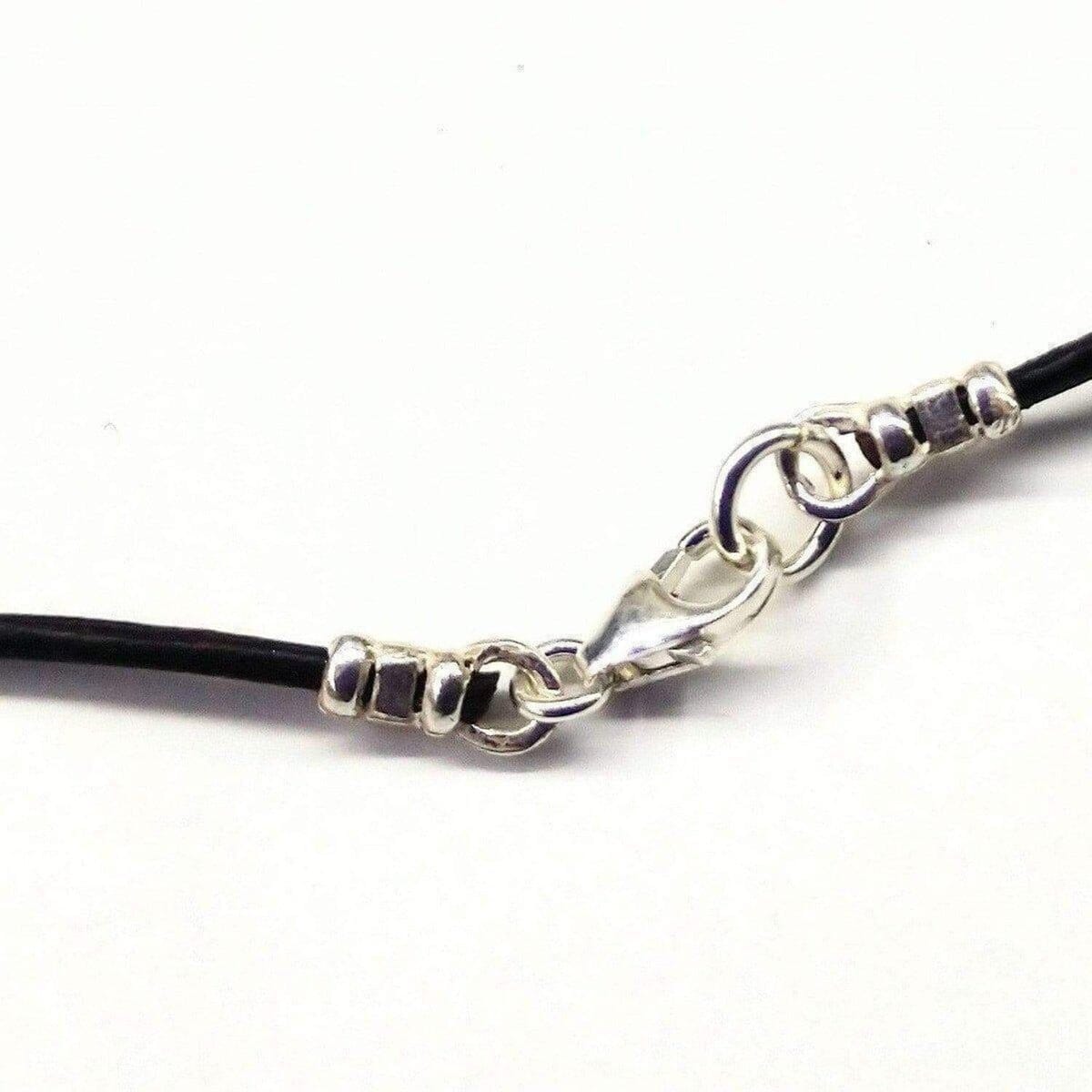 Sterling Silver Autism Awareness Puzzle Piece Leather Necklace by Alexa Martha Designs
