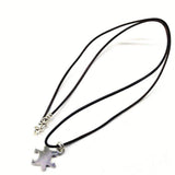 Sterling Silver Autism Awareness Puzzle Piece Leather Necklace by Alexa Martha Designs