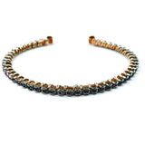 Wire Wrapped Amethyst Crystal Tennis Bracelet Bangle by Alexa Martha Designs