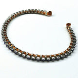 Wire Wrapped Amethyst Crystal Tennis Bracelet Bangle by Alexa Martha Designs