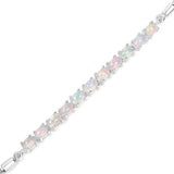 1.65 ct Genuine Ethiopian Opal Sterling Silver Bracelet