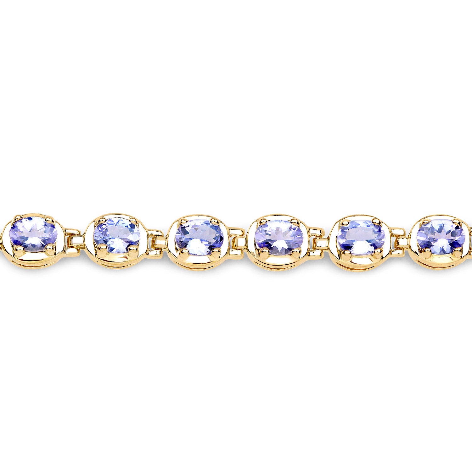4.59 ct Genuine Tanzanite .925 Sterling Silver Bracelet