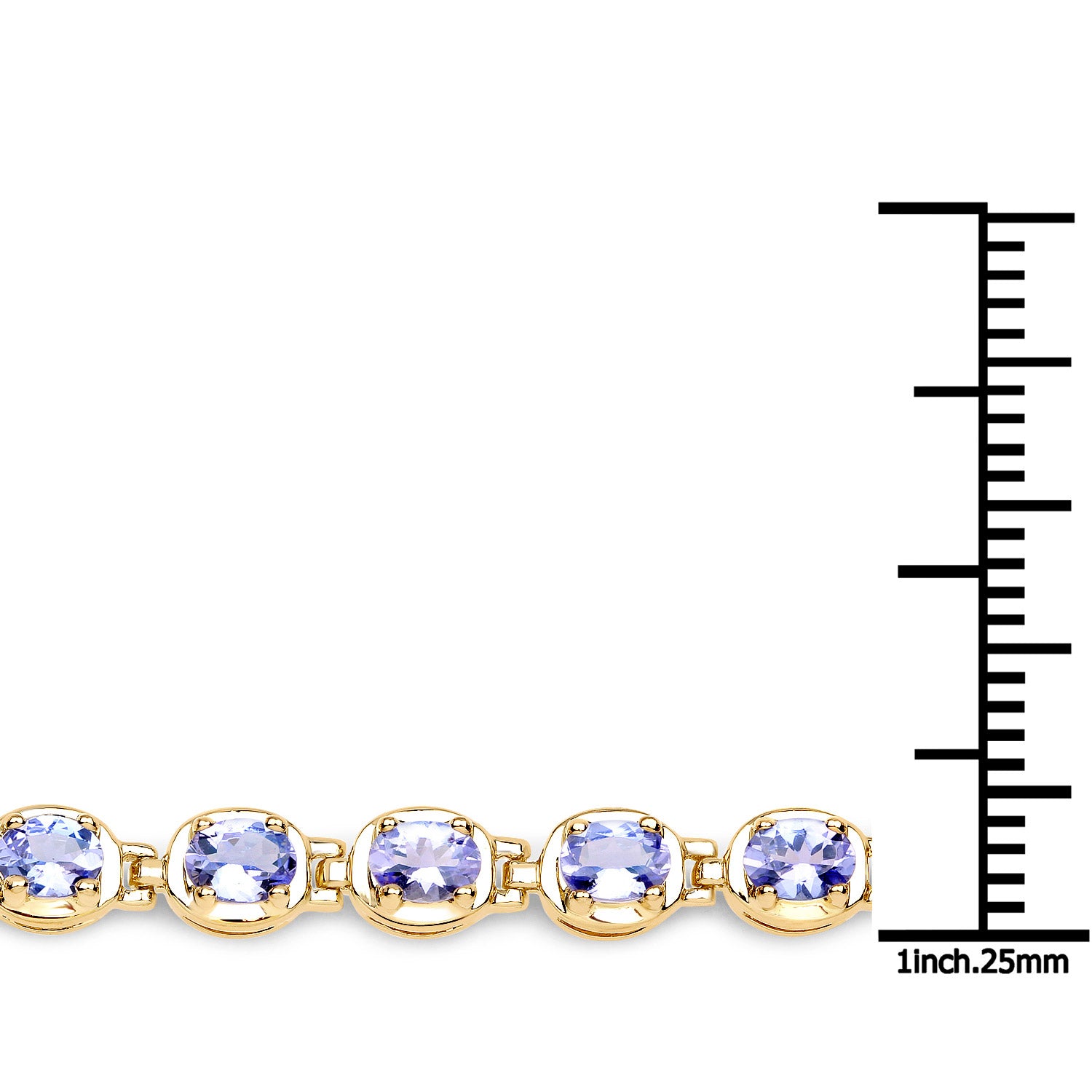4.59 ct Genuine Tanzanite .925 Sterling Silver Bracelet