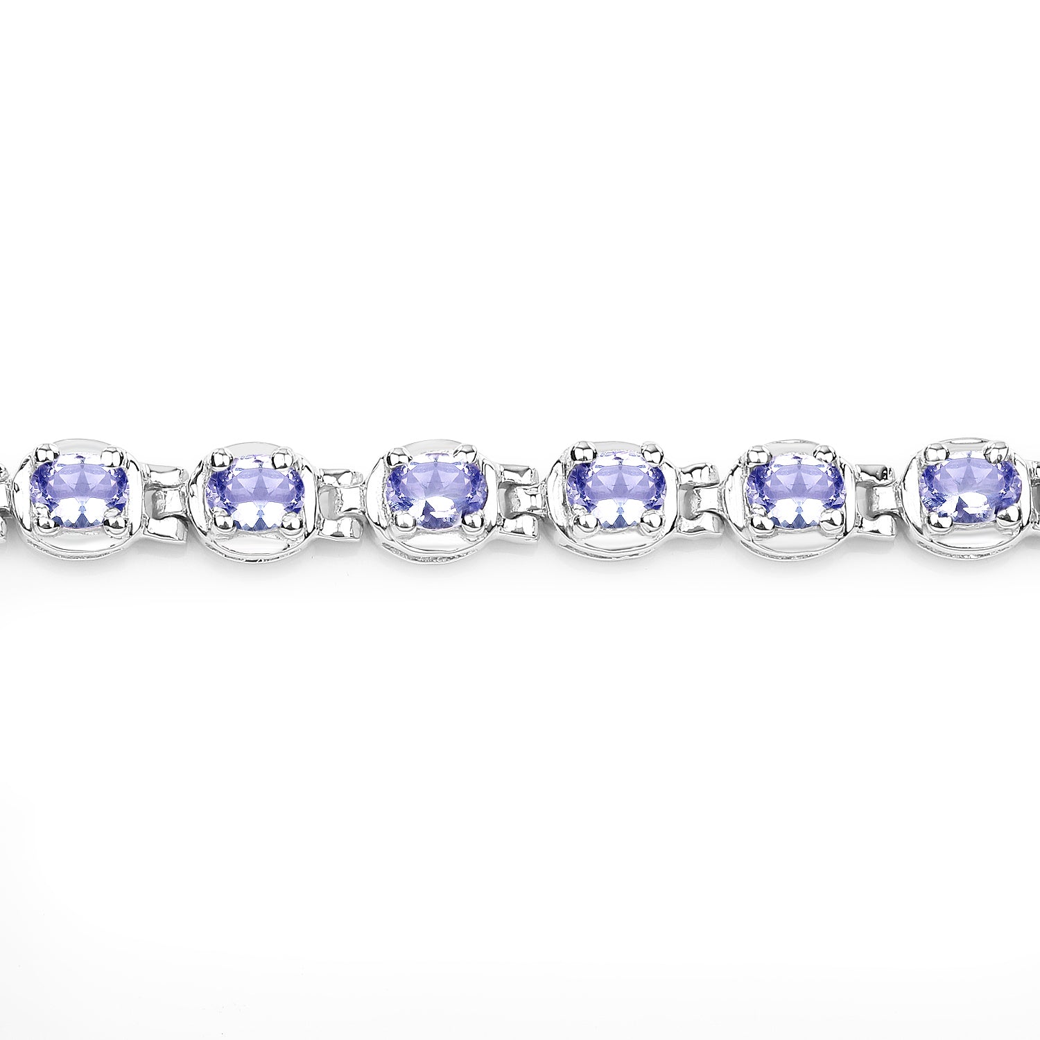 4.59 ct Genuine Tanzanite .925 Sterling Silver Bracelet